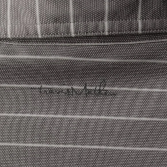 Travis Mathew Lt Gray Striped Polo (L) Excellent! ⛳️ ⛳️ - Picture 7 of 7